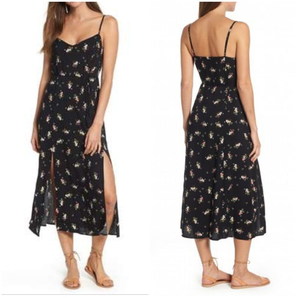 Love Fire Floral Print Midi Dress Sizes XS & Lg
